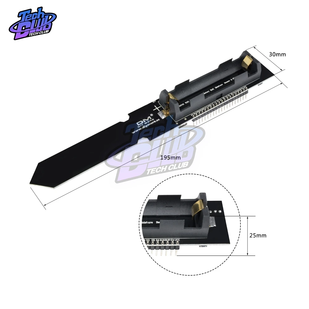 Датчик температуры и влажности почвы ESP32 DHT11 CP2104 WIFI Bluetooth модуль обнаружения 18650