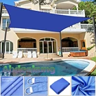 Садовый треугольный оттенок 2345 м, парус с защитой от УФ излучения, тканевая водонепроницаемая, прямоугольная, для бассейна, синяя паруса 2x2 м