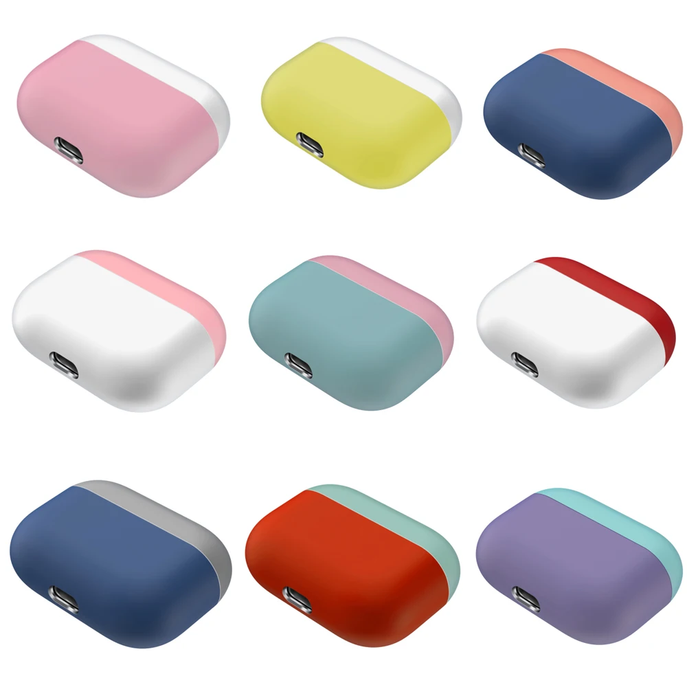 Силиконовый защитный чехол Bluetooth наушники противоударный резиновый двойной цвет