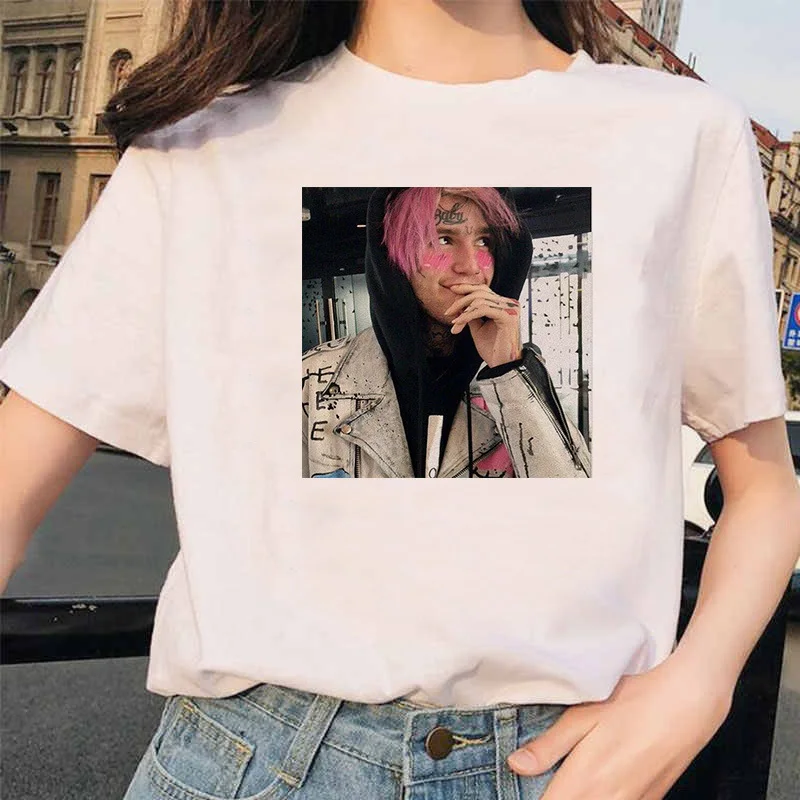 Lil Peep Rapper футболка Rap хип-хоп kawaii Girl Женская Футболка harajuku 90s Корейская винтажная Tumblr футболка с графическим рисунком женские топы