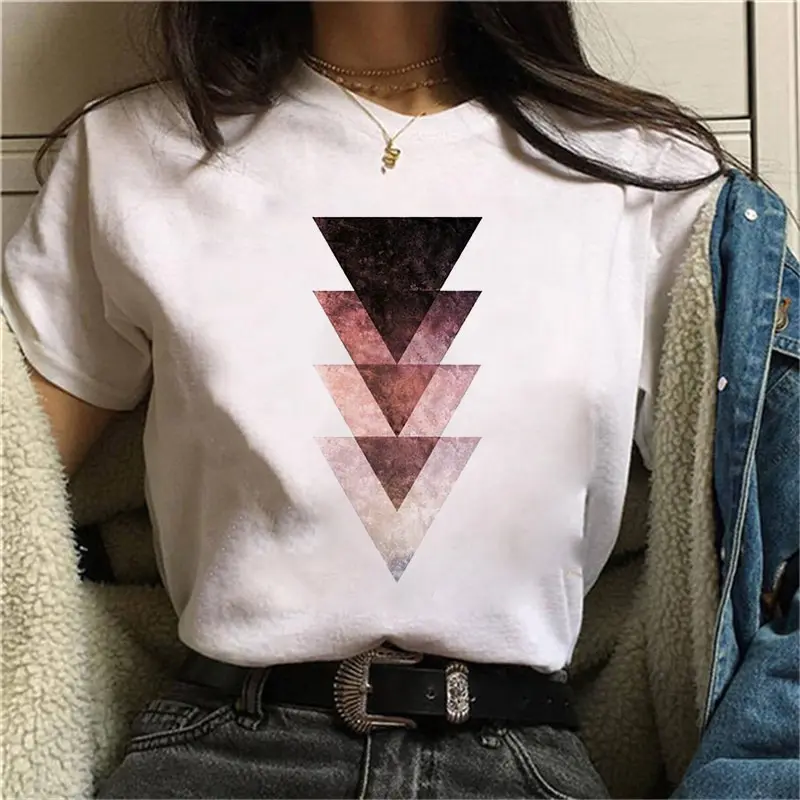 

Summer New Shirt Heartbeat Short Sleeve Print Clothing Women's T-Shirt Harajuku Graphic Clothing Women's Top,Drop Ship