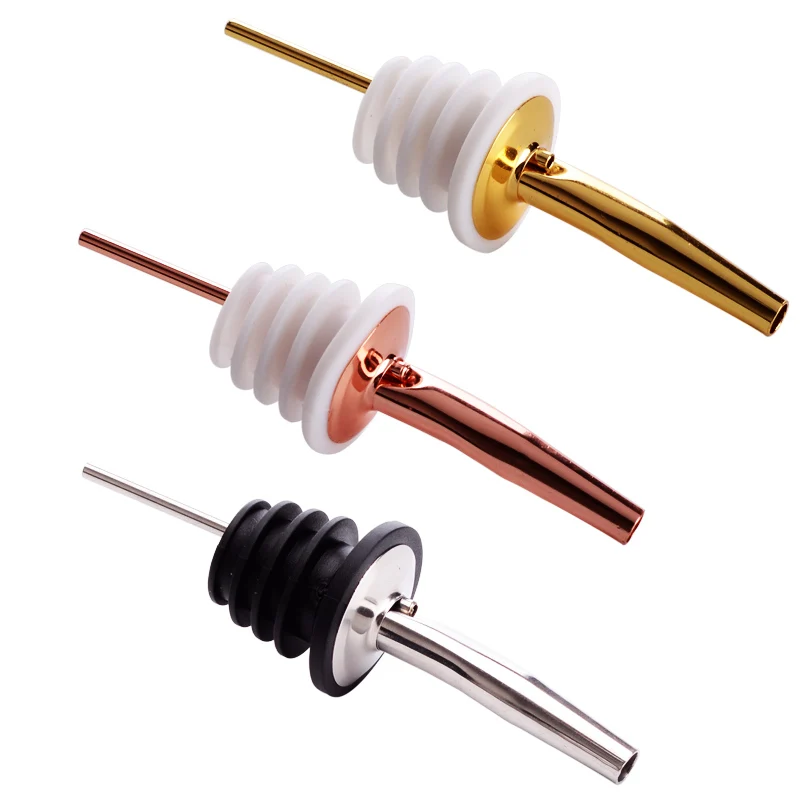 

3pcs Stainless steel wine stopper Bottle Pourer Nozzle Olive Oil wine Dispenser Mouth Levert for whisky Cocktail Bar Accessories