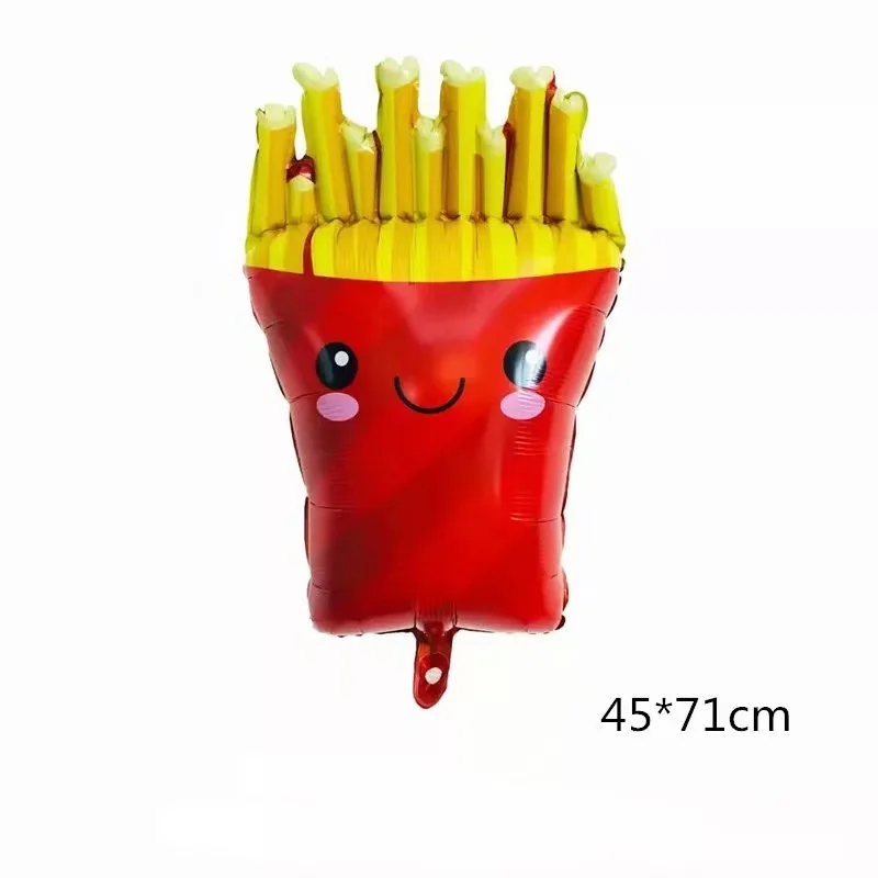 2021 Food Shaped Balloon Children's Birthday Decoration New Pizza Hot Dog Popcorn Donut Burger Aluminum Film | Дом и сад