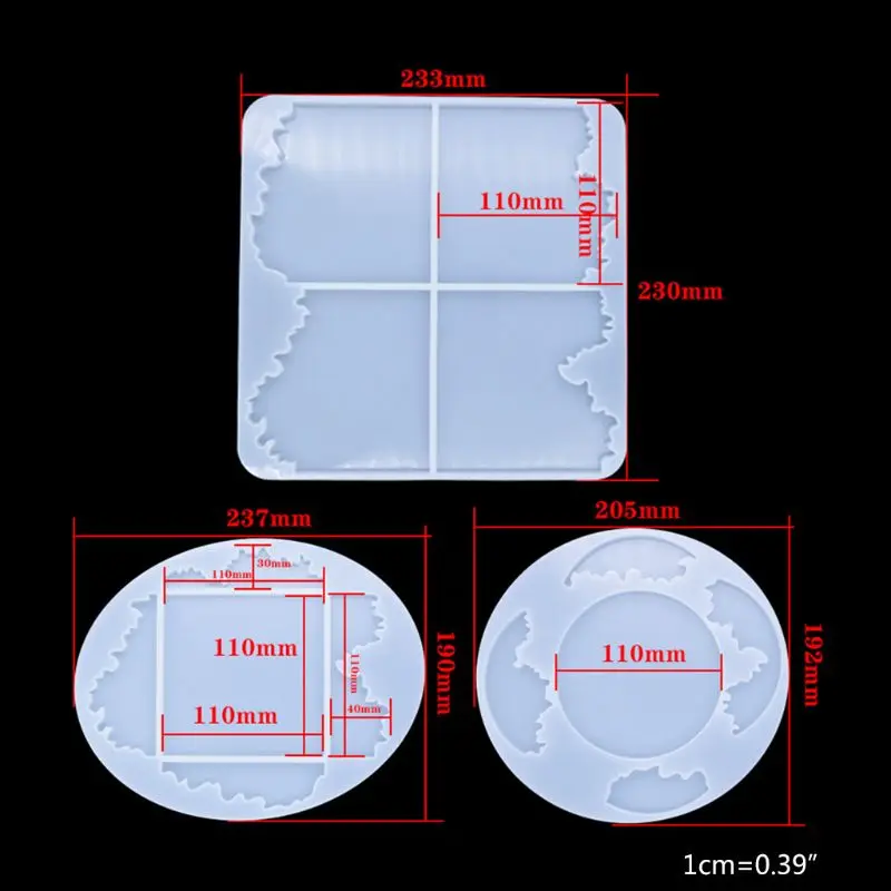 

Irregular Wave Coaster Resin Casting Molds Silicone Epoxy Jewelry Pendant Agate Making Mould Tool Home DIY Accessories