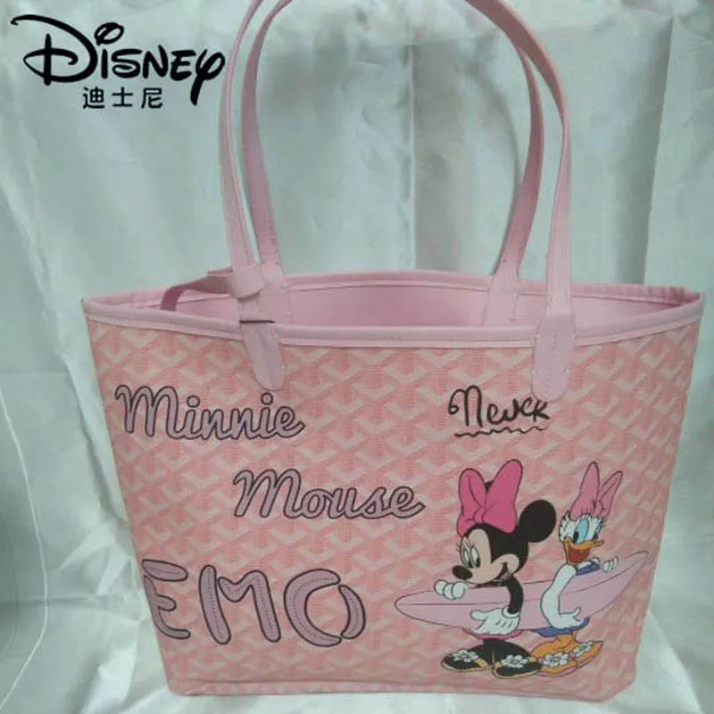 

Disney Minnie Mouse Women Shoulder Bag Large Capacity Daisy Duck Girl Handbag Lady Storage Bags Student Shopping Hobos