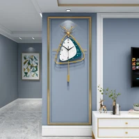 nordic light luxury clock wall clock living room household fashion deer head triangle wall clock special wall clock