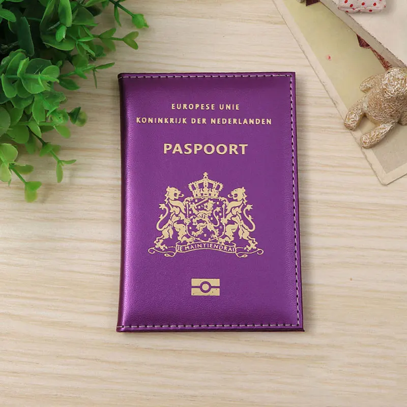 New Netherlands Passport Cover Case PU Soft Leather Men Women Travel Organizer Documents Bank Cards Holder |