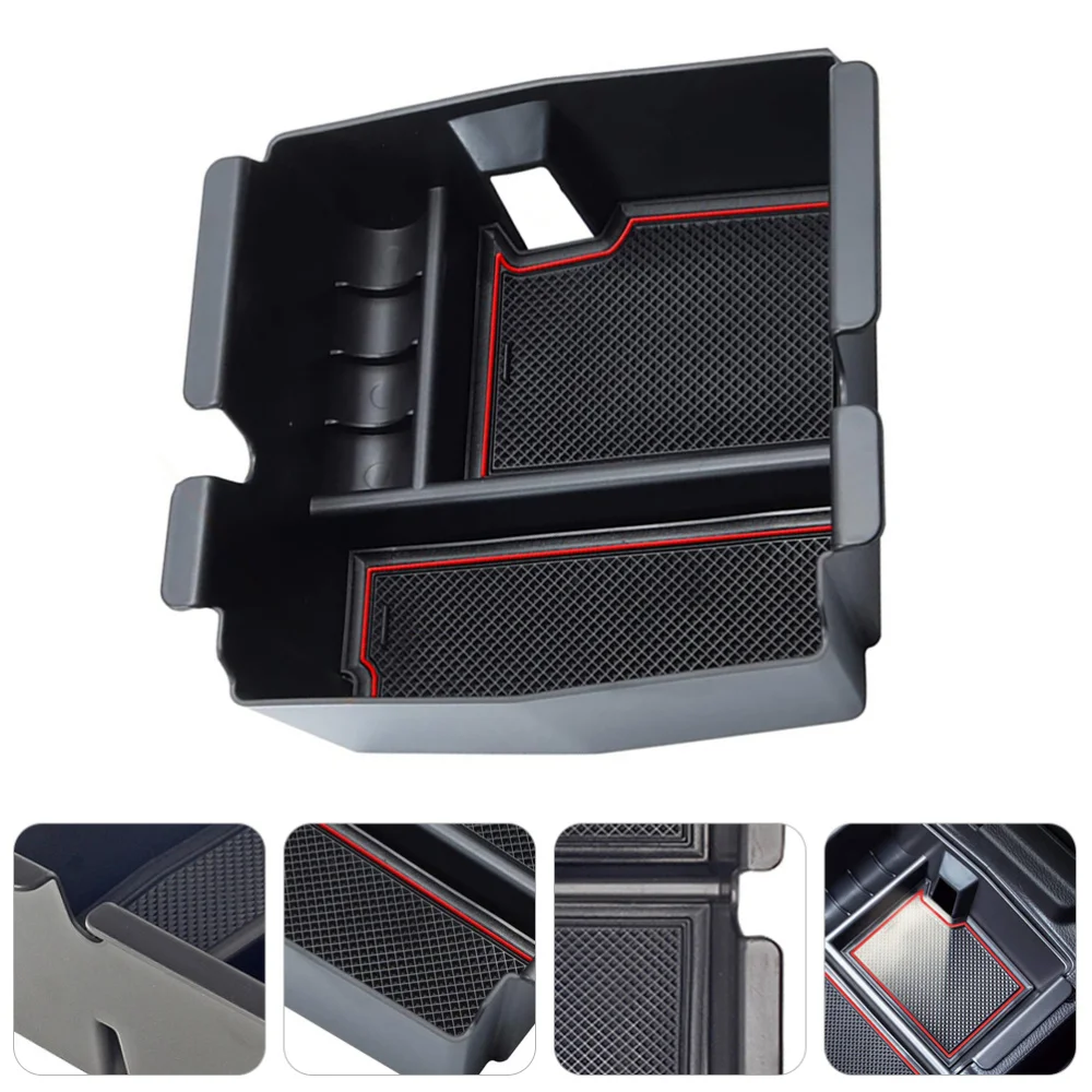 

Car Styling Decor Storage Box Center Console Interior Container with 2 Pads