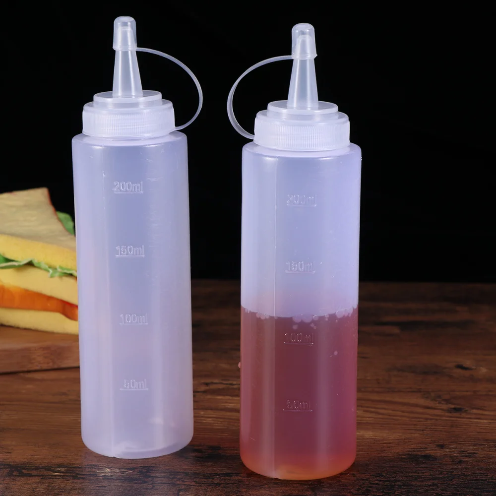 

12pcs Salad Dressing Bottle Simple Squeeze Bottle with Lid Portable Sauce Bottle for Home Kitchen Daily Use (230ml)