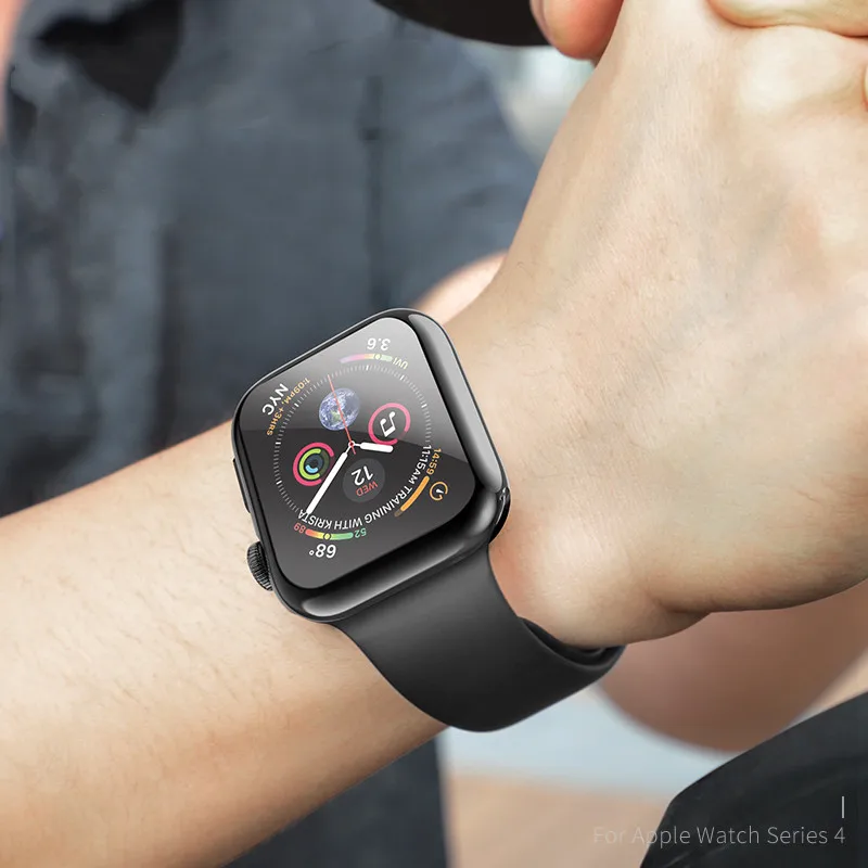 Полноразмерный чехол с покрытием для apple watch серии 4/5 44/40 мм мягкий прозрачный