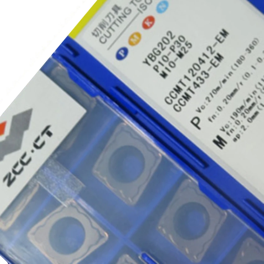 

ZCC.CT CCMT120404-EM YBG202/CCMT120408-EM YBG202/CCMT120412-EM YBG202 CCMT431 CCMT432 CCMT433 CNC carbide inserts 10PCS/BOX