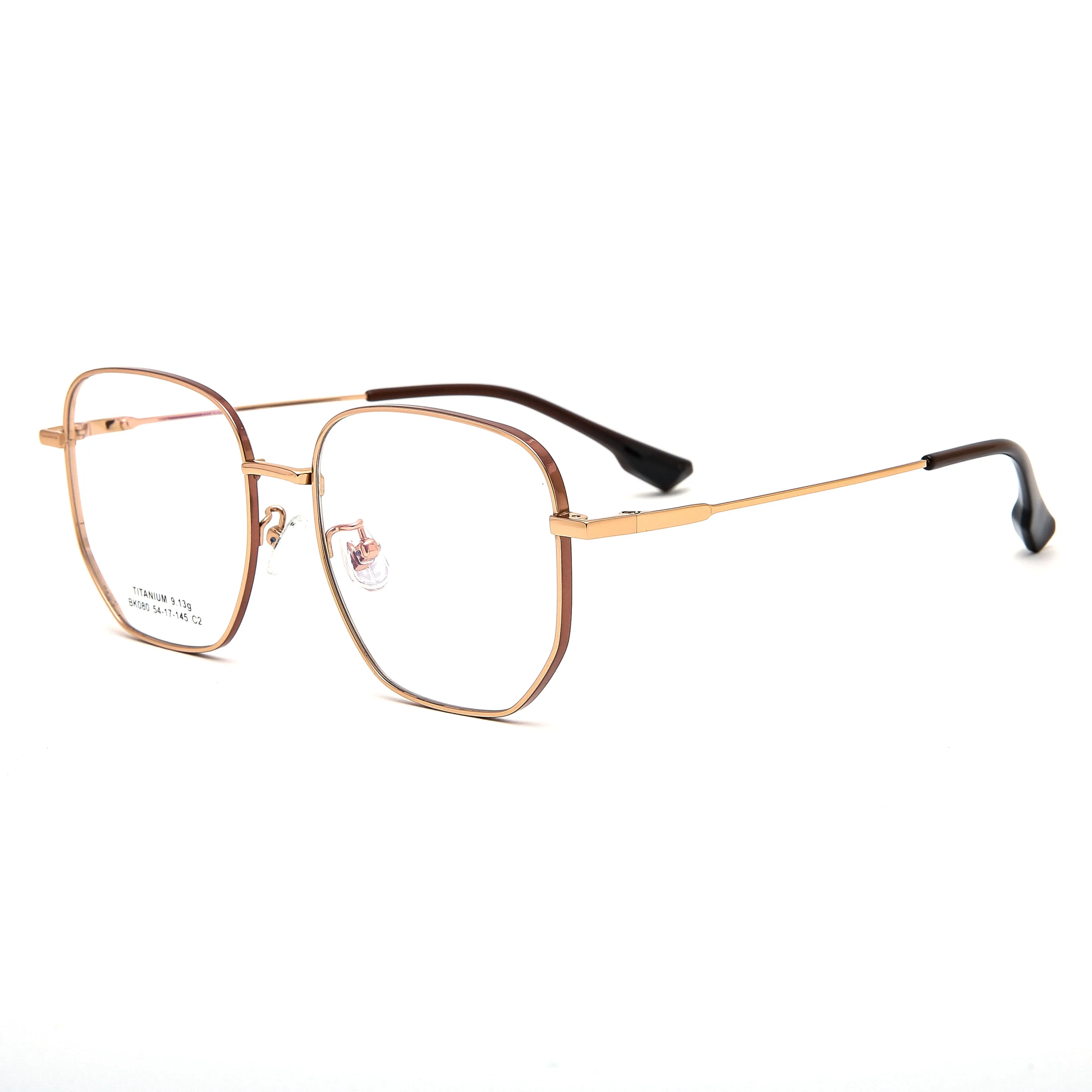 

BK080 Optical Eyeglasses For Men Women Retro Style Anti-Blue Light Lens Plate Metal Full Frame With Box