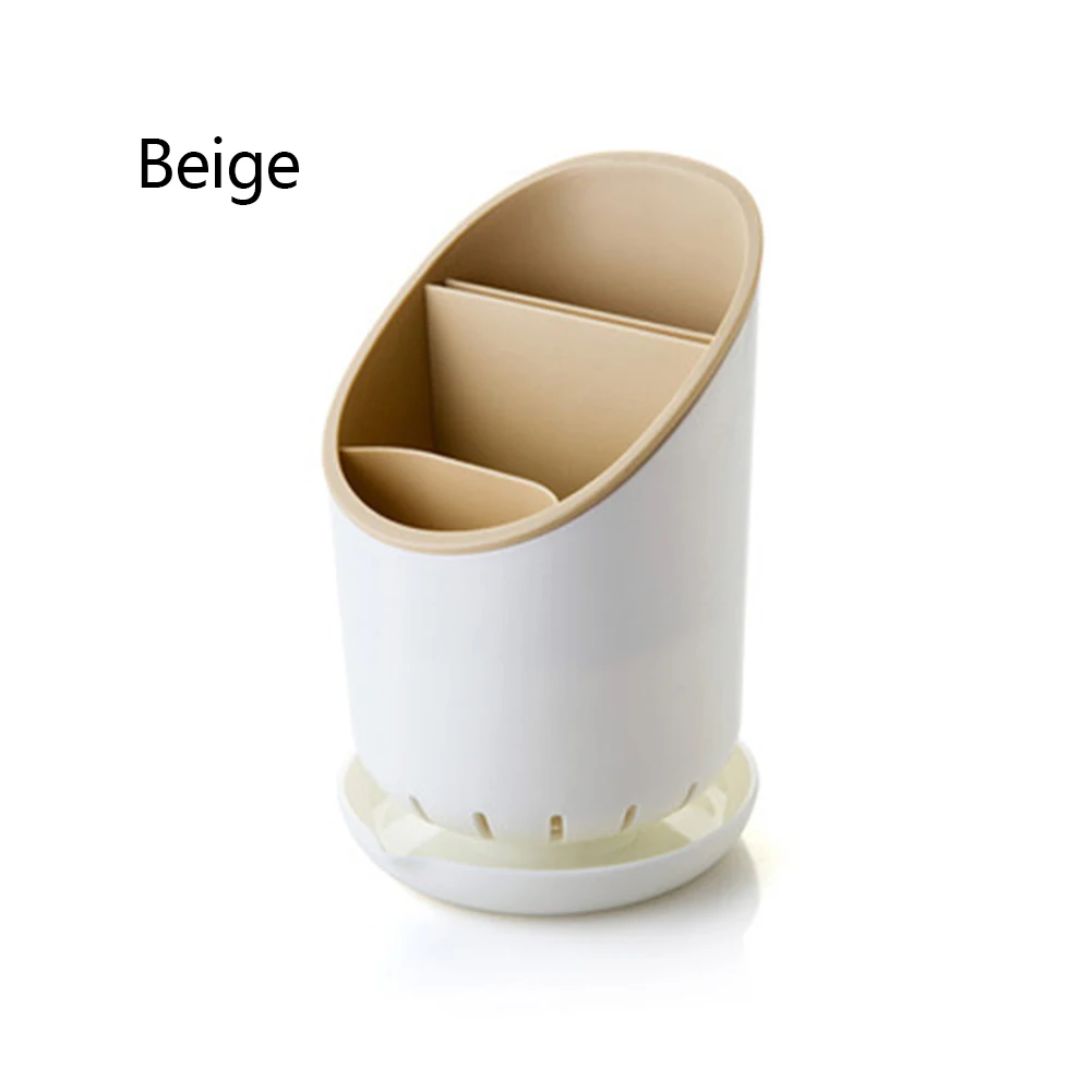 Beige Кухонный ящик для хранения Ложка Вилка Полка Органайзер держатель столовых приборов сушилка пластиковый палочки для еды губка раковина аккуратный фильтр для хранения - Color: Beige