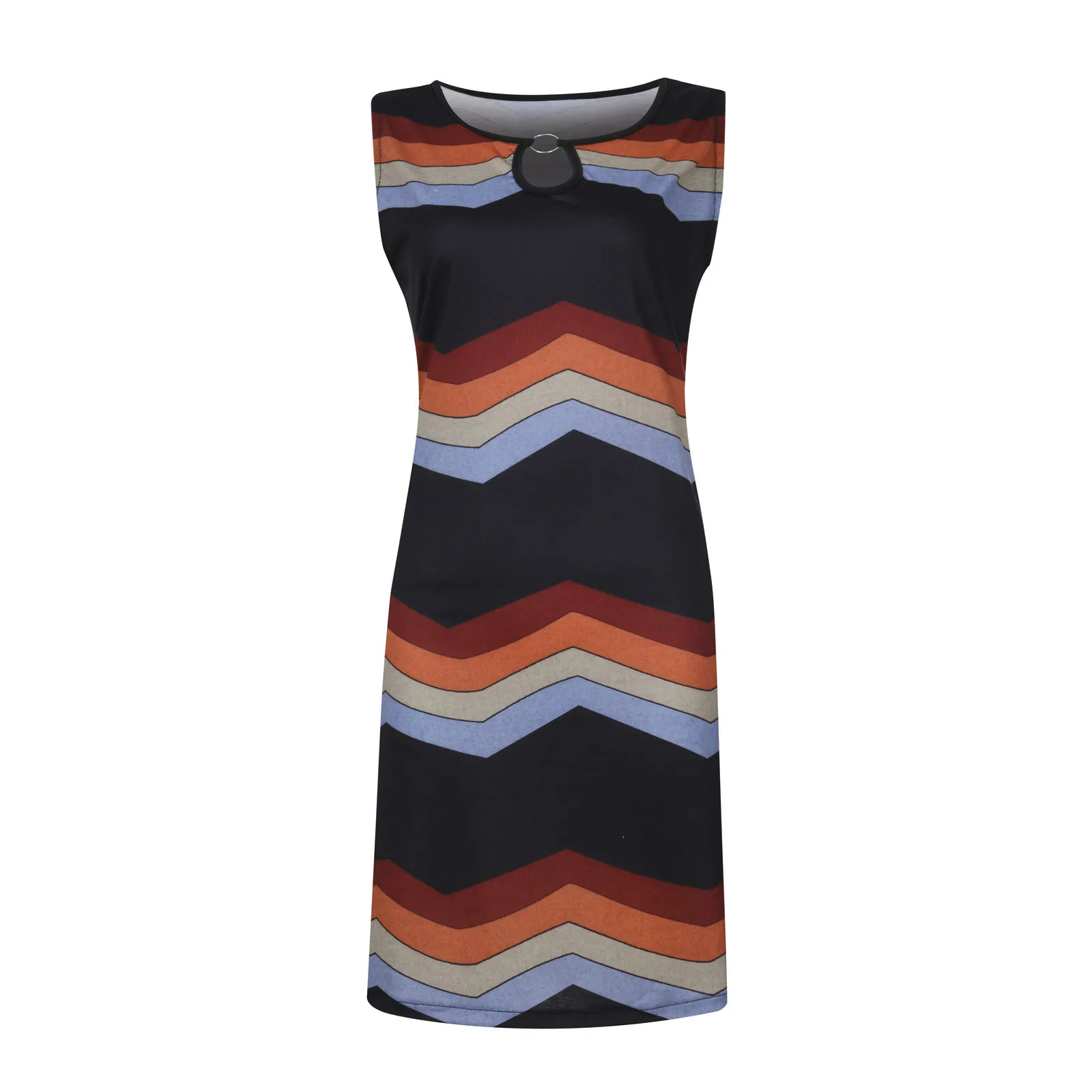 

Women's Fashion Casual Sleeveless Vest Print Maxi Tank Knee-length Dress Boho Sexy Dresses For Women Party Sundress Robe
