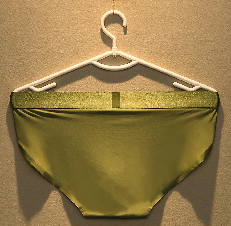 Дышащие мужские трусы боксеры из ледяного шелка в полоску Бесшовные тонкие