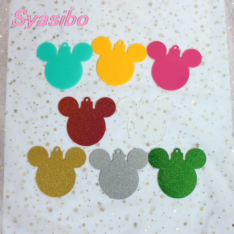 101 мм Акриловая Рождественская мышь рождественские украшения монограмма дерево