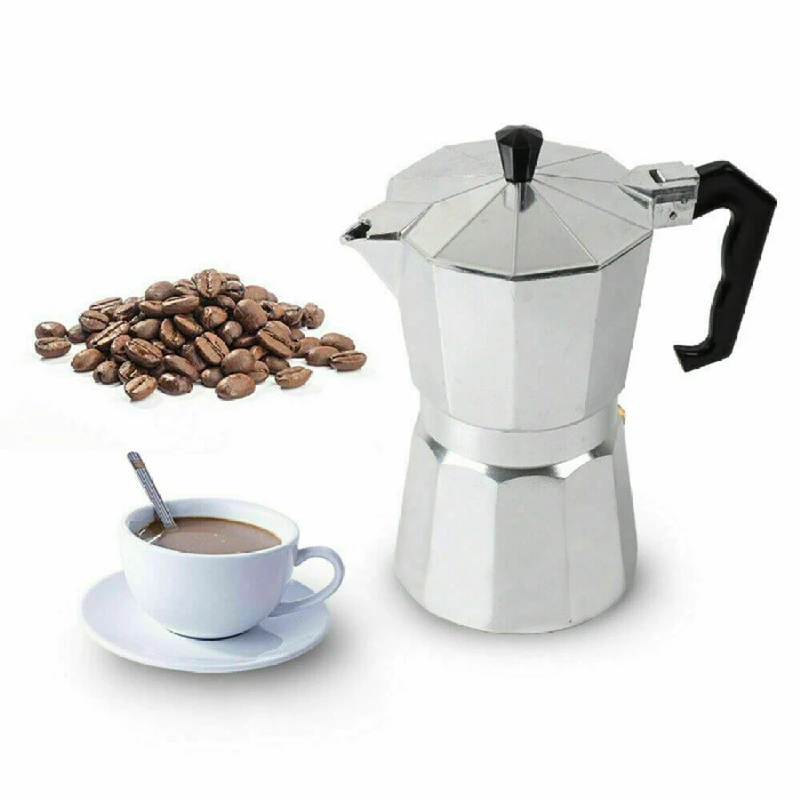 

Espresso Coffee Maker Aluminum Mocha Percolator Pot Coffee Maker Moka Pot 12cup Stovetop Espresso Coffee Maker