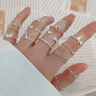 Женское кольцо простого дизайна, винтажное серебряное соединительное кольцо, Корейская версия, вечерние, 2021