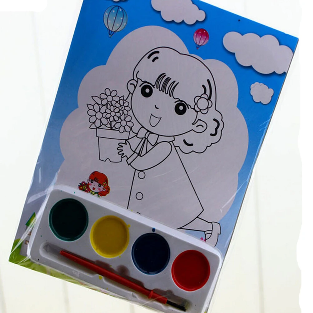 

4 Colors Stimulate Children's Imagination Toy Children Drawing Toy DIY Watercolor Painting Set Kids Educational Toy