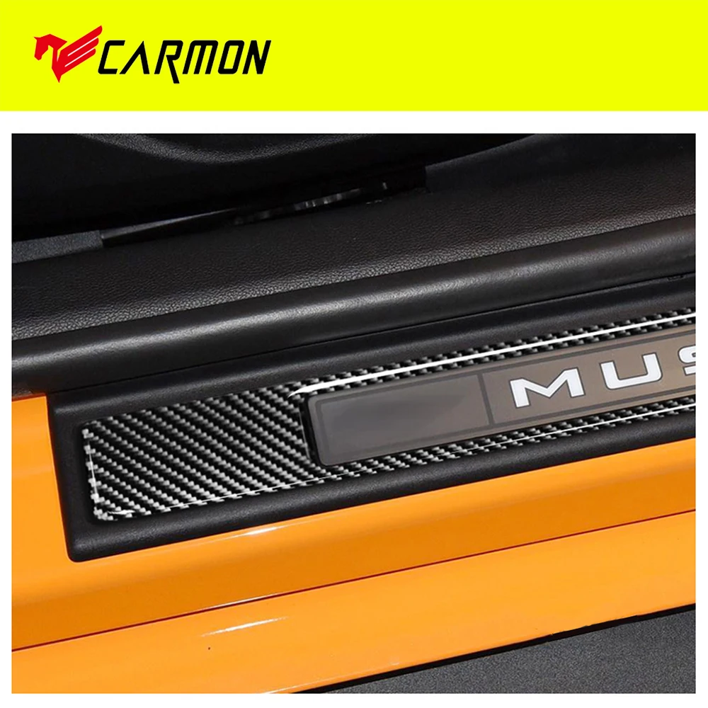 Защитная Наклейка Carmon Mustang 2015 2019 из углеродного волокна для порога двери наклейка