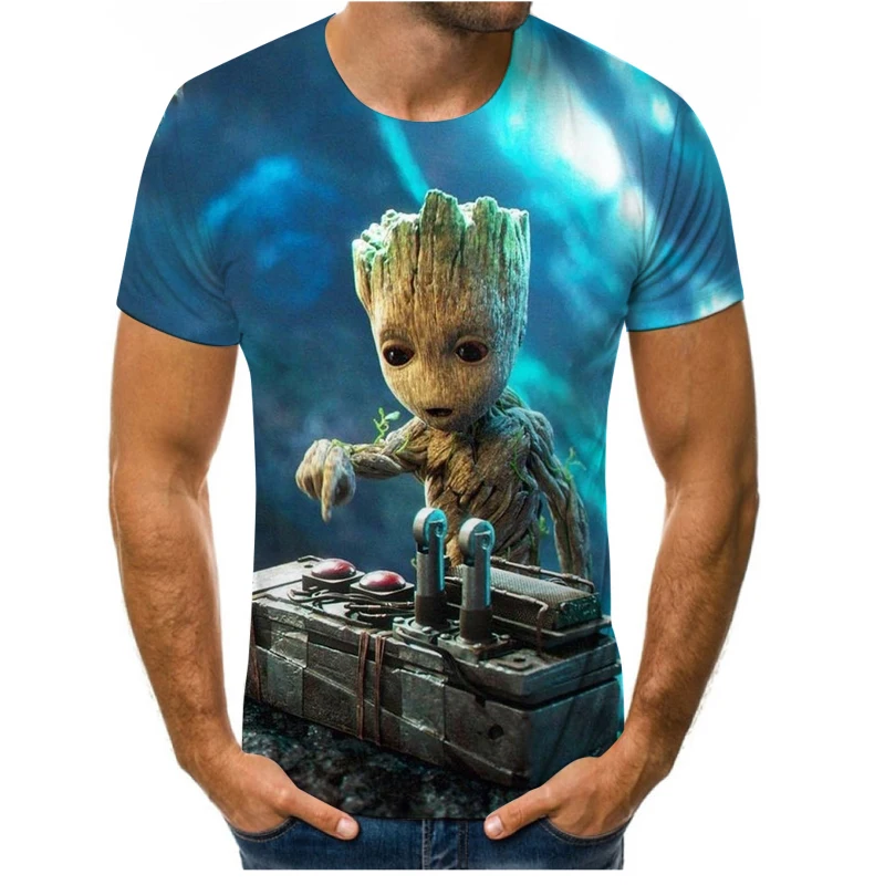 

Groove guards of the galaxy cute 3D men's / women's T-Shirt Funny fashion casual cartoon T-shirt Harajuku oversize xxs-6xl