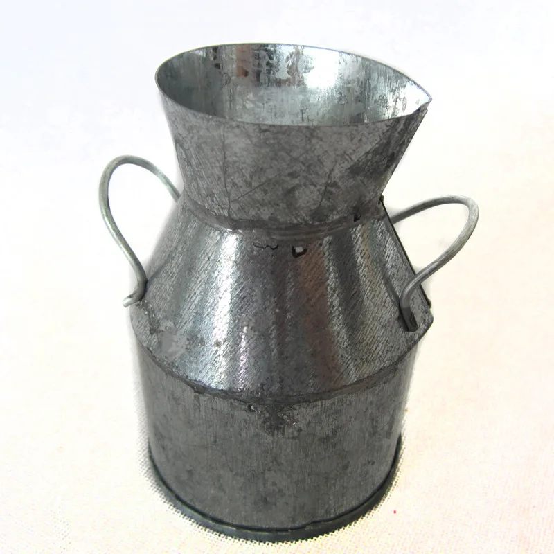 100 шт. мини садовая банка для полива молока ведро Винтажные Цветы бочка