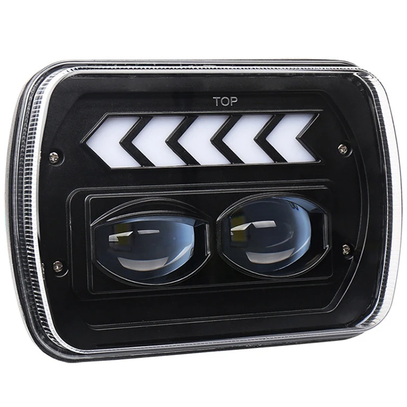 2 шт. 5X7 дюймов светодиодные фары фара ангельский глаз с поворотом одиночный свет