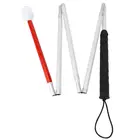 Алюминиевый складной трость 4-сек, складной трость с наконечником для слепых тростей