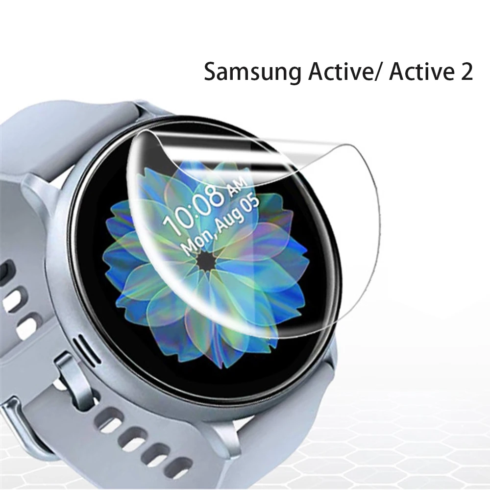 2 шт. мягкая защитная пленка для Samsung Galaxy Watch Active 1 Active2 40 мм 44 ультратонкое полное
