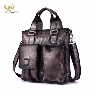 Мужской оригинальный кожаный деловой портфель Fahion Maletas, чехол для ноутбука 12 дюймов, атташе, сумка-тоут, портфель Maletin, сумка-мессенджер, женская сумка