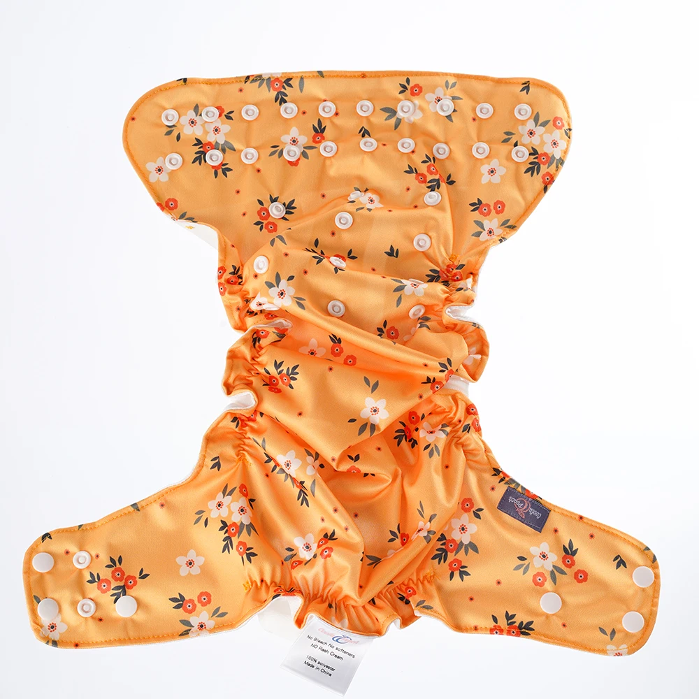 Многоразовые гибридные детские тканевые подгузники Coola Peach моющиеся