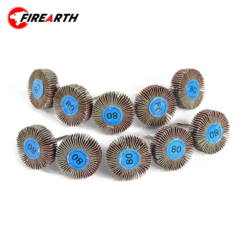 

80 Grit Grinding Sanding Sandpaper Flap Wheel Discs 3.0mm Shank Shutter Polishing Wheel For Dremel Rotary Tools