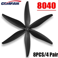 4 pair gemfan 8040 8x4x3 8inch 3 blade propeller rc multirotor x class cw ccw props for lr8 fpv drones airplane 3214 640kv motor