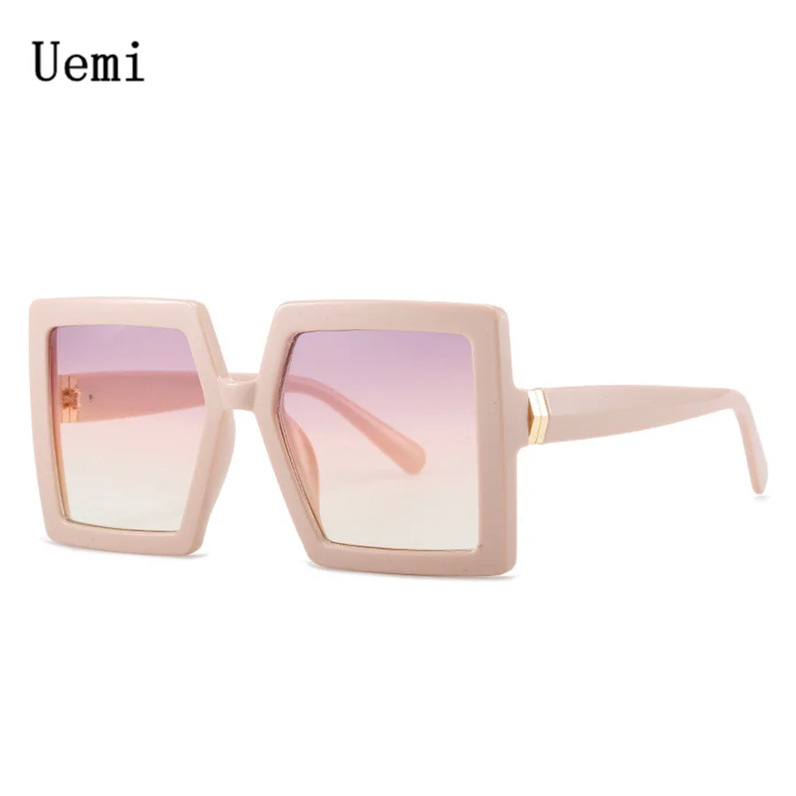 

New Retro Oversized Square Sunglasses For Women Gradient Shades UV400 Fashion Red Pink Trending Men Sun Glasses Wholesale