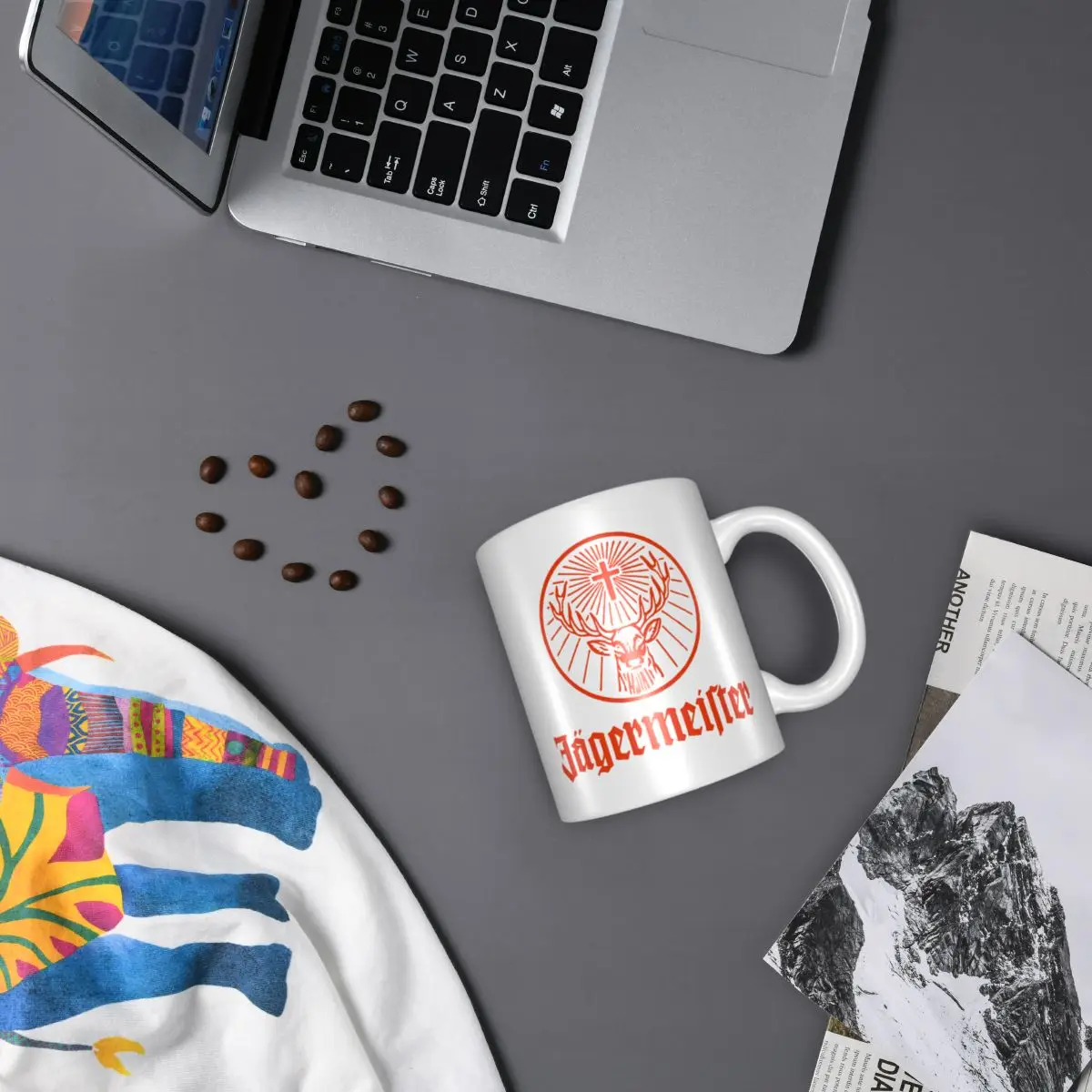 Jagermeister German Logo Mug Coffee Cup Sakura Glass Wooden Cover Sublimation Products | Mugs