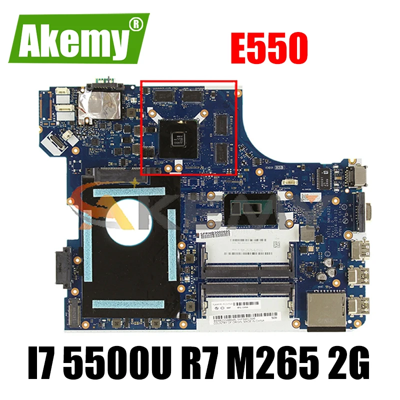 

Akemy For Lenovo ThinkPad E550 E550c Laptop PC Motherboard nm-a221 I7 5500U R7 M265 2G Graphics Quality Assurance OK