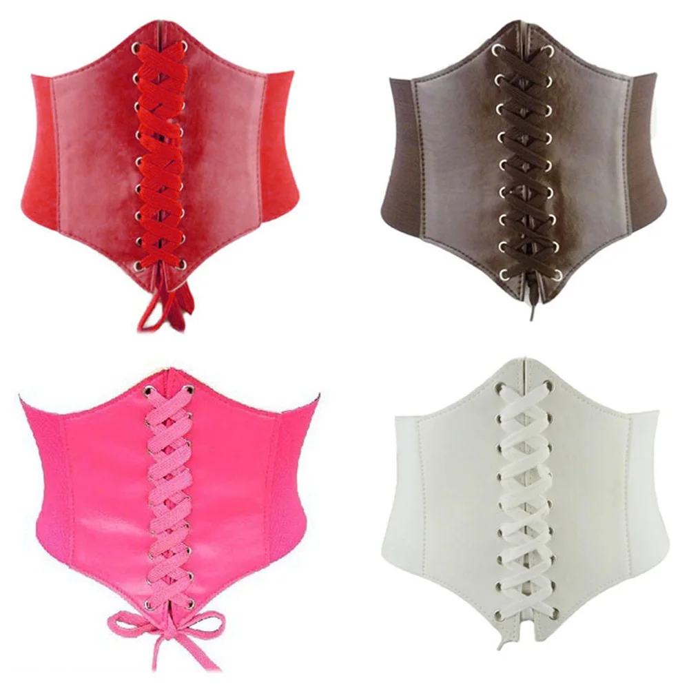 Женский супер широкий эластичный пояс LLBLT0003 из искусственной кожи с кисточками