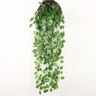 Зеленые искусственные виноградные подвесные строительные листья, 90 см, свадебная гирлянда сделай сам для дома, сада, отеля, настенное украшение, Искусственный ротанг