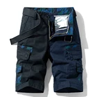 Мужские уличные шорты, летние камуфляжные Короткие повседневные карго с несколькими карманами, хлопковые Брендовые брюки в стиле милитари для пляжа и работы