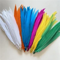 50 55cm 20 22 inch silver chicken pheasant feathers for crafts plumas accessories carnival party performance plume