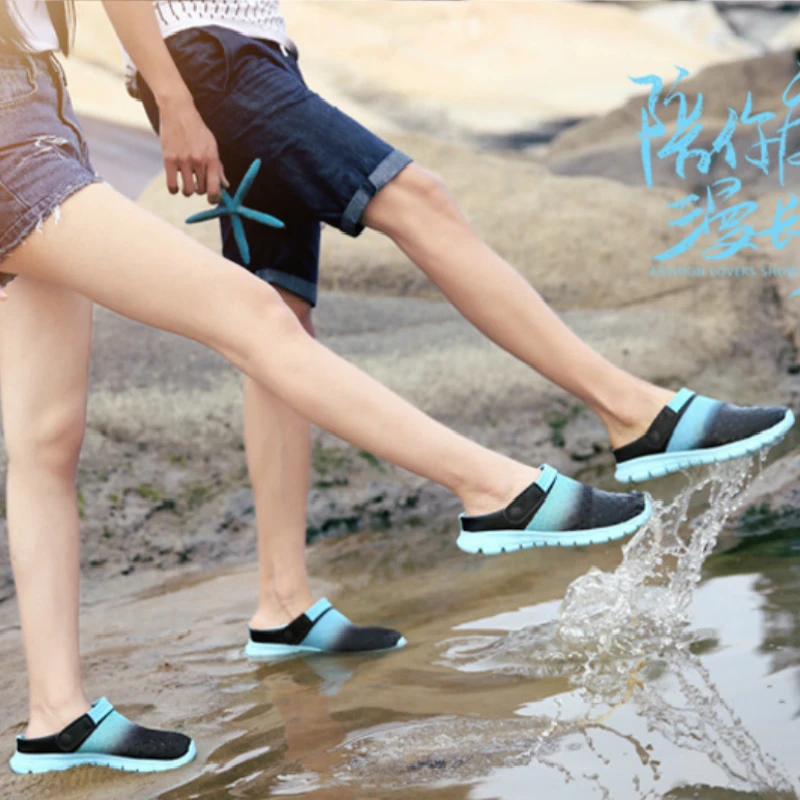 Летние мужские и женские сандалии с буксировкой на платформе дышащие nom slip