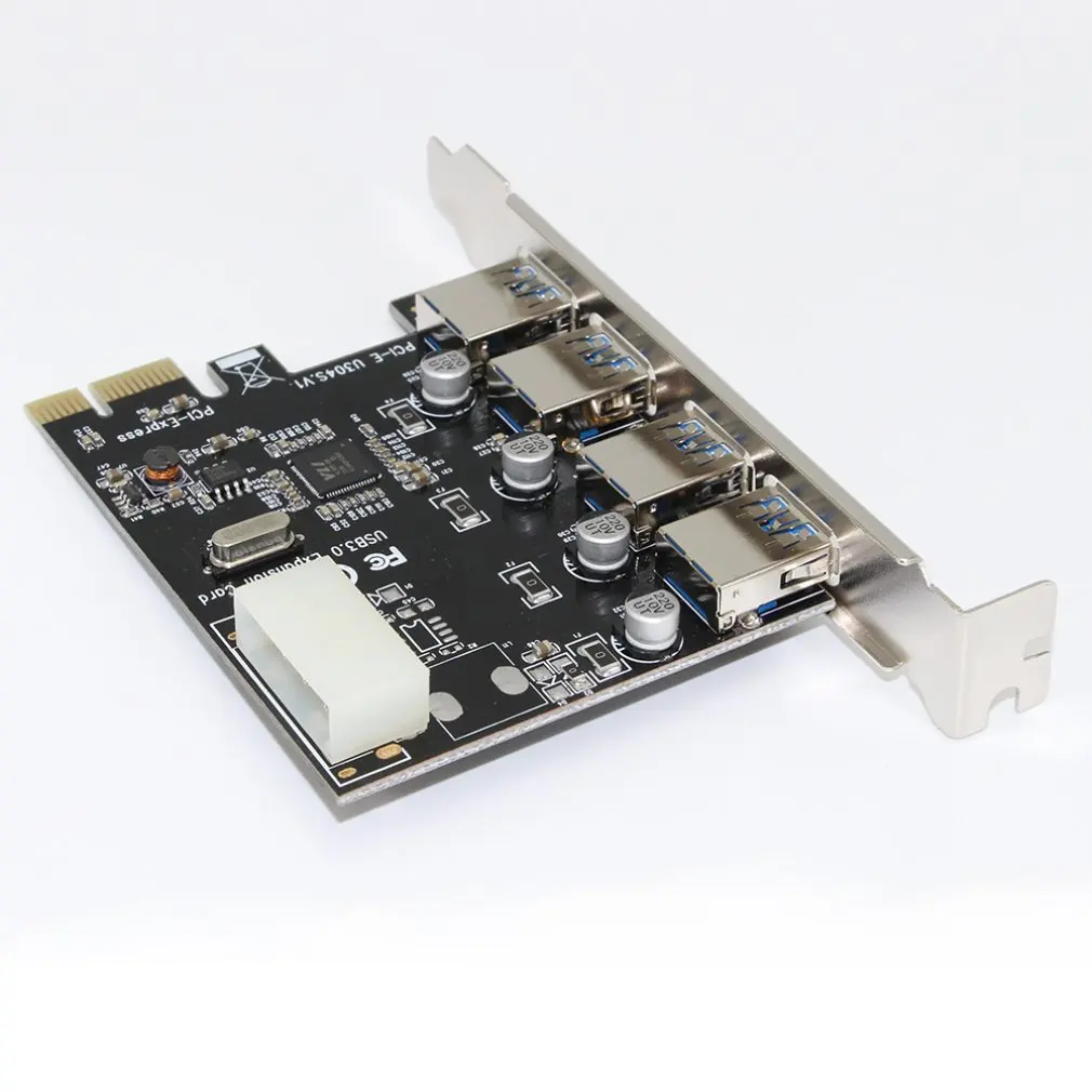 1 шт. настольный компьютер Usb3.0 плата расширения четыре порта Pci-E к Usb3.0 карта расширения адаптер Usb3.0Hub