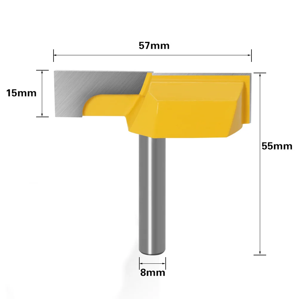 

8mm Shank Bottom Cleaning Router Bit Plate Flattening Woodworking Tool Countertop Milling Cutter Slotting Woodworking Cutter