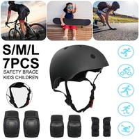 7pcs multi sports helmet knee elbow pads wrist guards cycling helmet safety pads skateboard protective gear for kids toddler