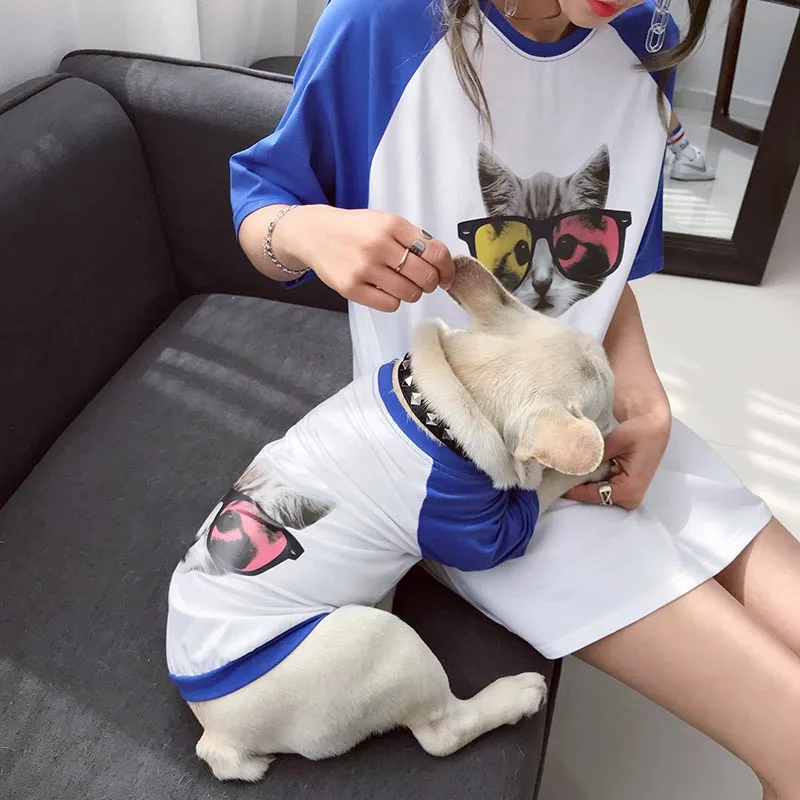 Летняя одежда для домашних животных Костюм маленьких средних собак Футболка с