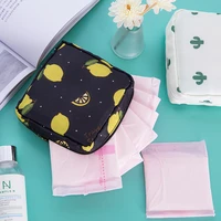 women sanitary pad pouch cotton girls cosmetic bags makeup bag napkin bag for ladies tampon organizer bags home storage