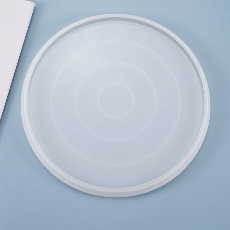 

Crystal Epoxy Resin Mold Coaster Round Tray Mirror Plate Casting Silicone Mould