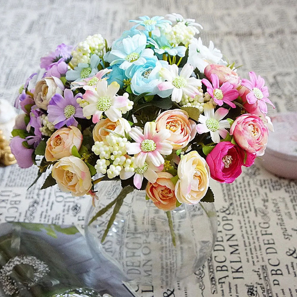 Fengju small camellia artificial flower fake home photography wedding set decoration handmade diy Simulation | Дом и сад