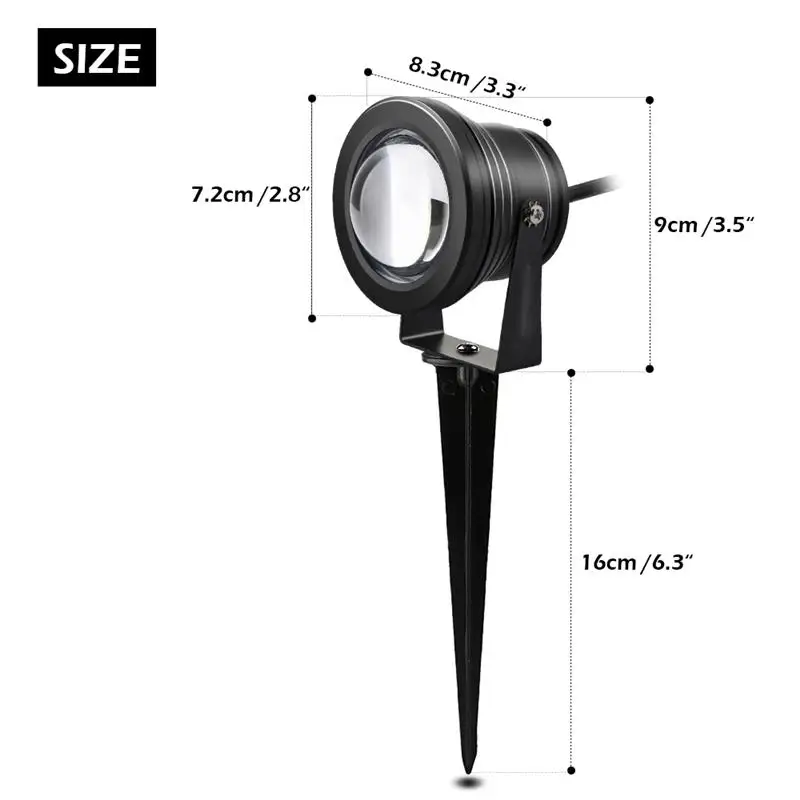 RGB LED Spot Light Lawn Lamp with Remote Controller 12V 10W Garden Decoration Waterproof Outdoor Landscape Lighting | Освещение