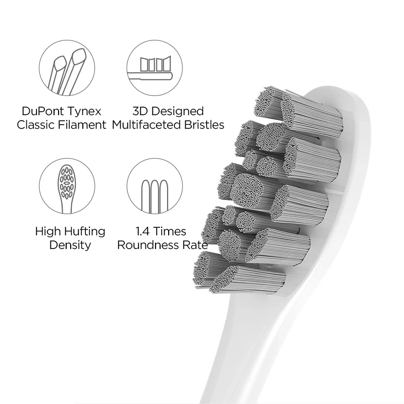 Oclean X Pro Elite/ X Pro/ F1 /Air 2/One 2/4PCS Replacement Brush Heads for Electric Toothbrush Deep Cleaning Tooth Brush Heads